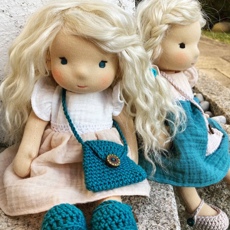 Püppchen Stoffpuppen Kim und Lara