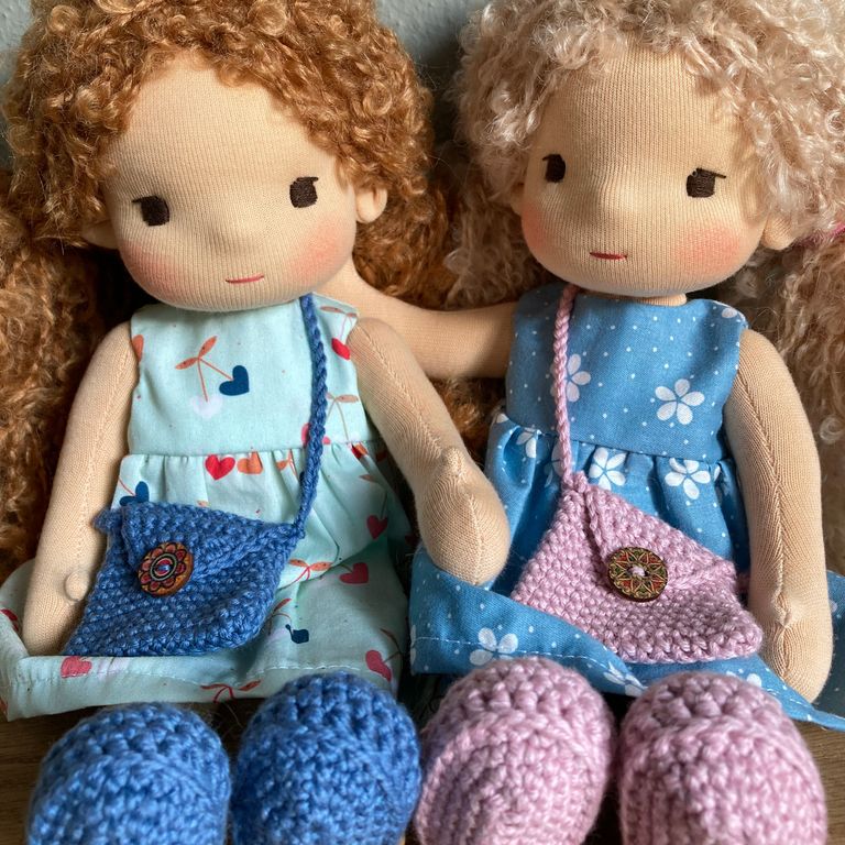 Püppchen Stoffpuppen Laura und Leonie