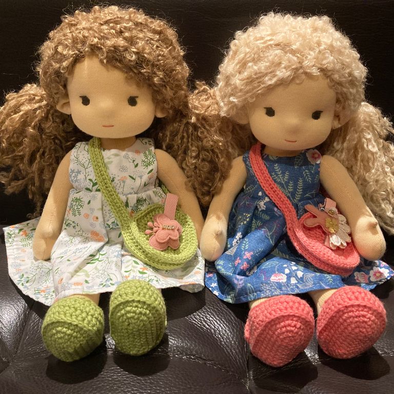 Püppchen Stoffpuppen Maria und Leni